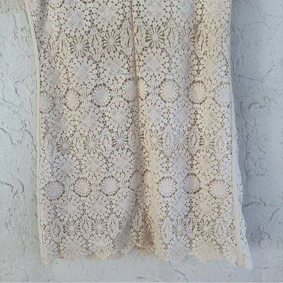 TORY BURCH Trixy Dress Women’s Large Crochet Lace Cream - Picture 8 of 10
